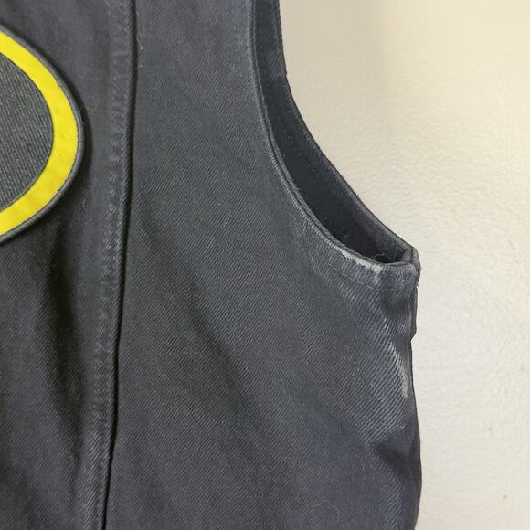 Allstate Collection Black Denim Vest with Batman Emblems – Men’s L, Cotton - Picture 14 of 14